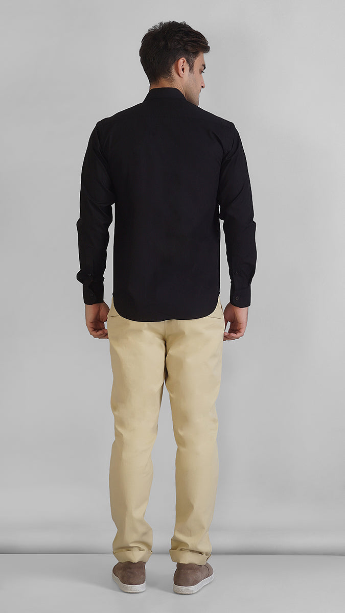 Khaki Chinos with Black Crew-neck T-shirt Outfits (159 ideas & outfits) |  Lookastic