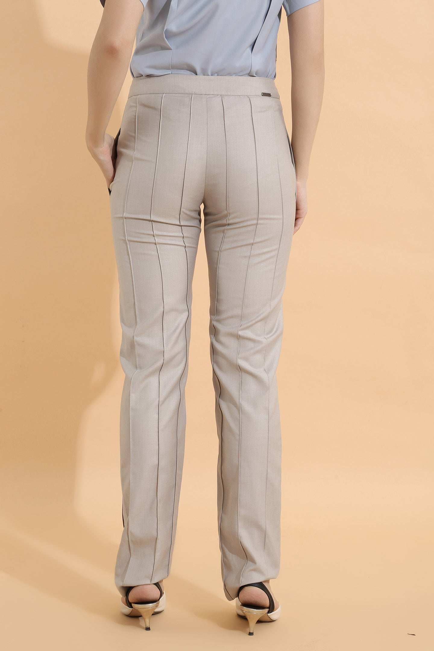 Sundek debra straight cut trousers with elasticated cuffs W681TRPO500-72700  – SUNDEK